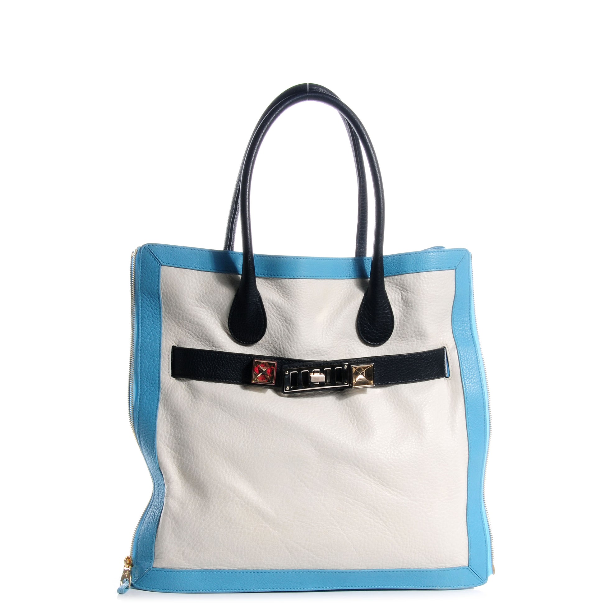 Proenza Schouler PS11 Tote Blue White 1 of 9