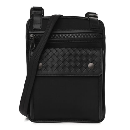 Bottega Veneta Nappa Intrecciato Nylon High Tech Crossbody Pouch Black 1 of 9
