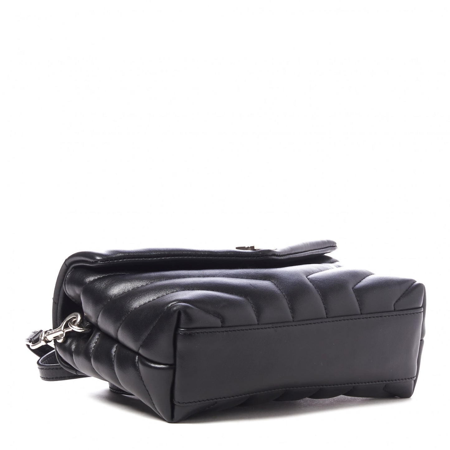 Calfskin Y Quilted Monogram Toy Loulou Crossbody Bag Black