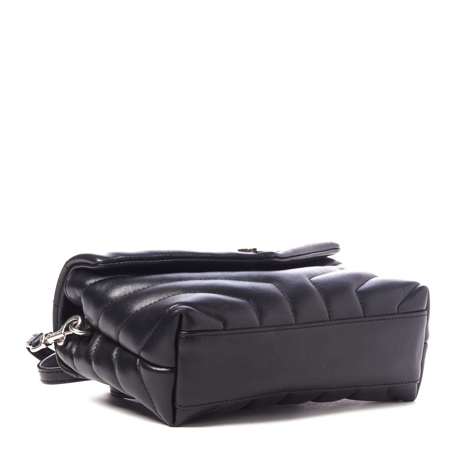 Saint Laurent Calfskin Y Quilted Monogram Toy Loulou Crossbody Bag Black 4 of 10