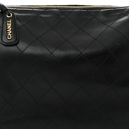 Chanel Lambskin Stitched Shoulder Bag Black 9 of 12