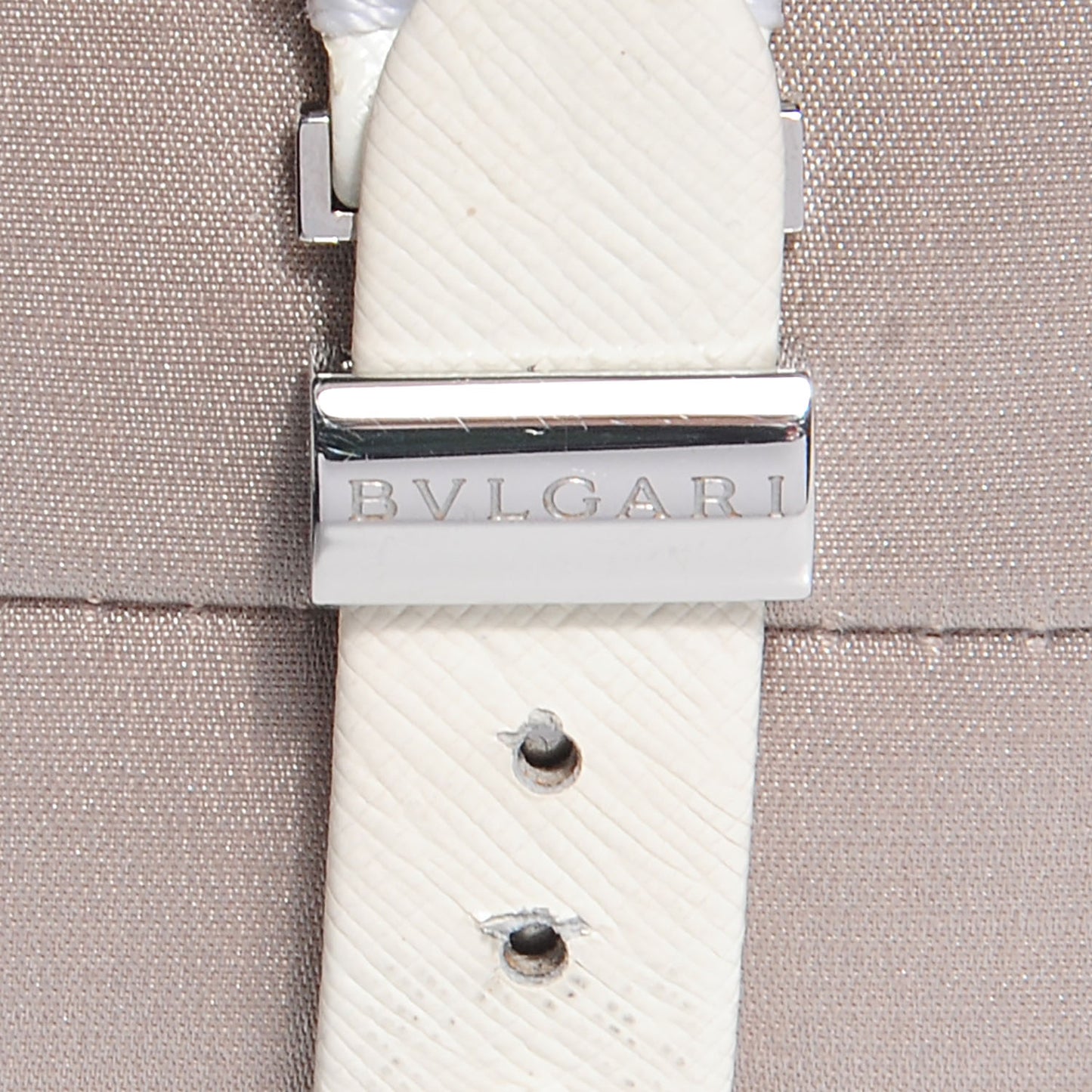 BVLGARI Stainless Steel Calfskin Diamond Pink Mother of Pearl 30mm B.Zero1 Three Hearts Quartz Watch