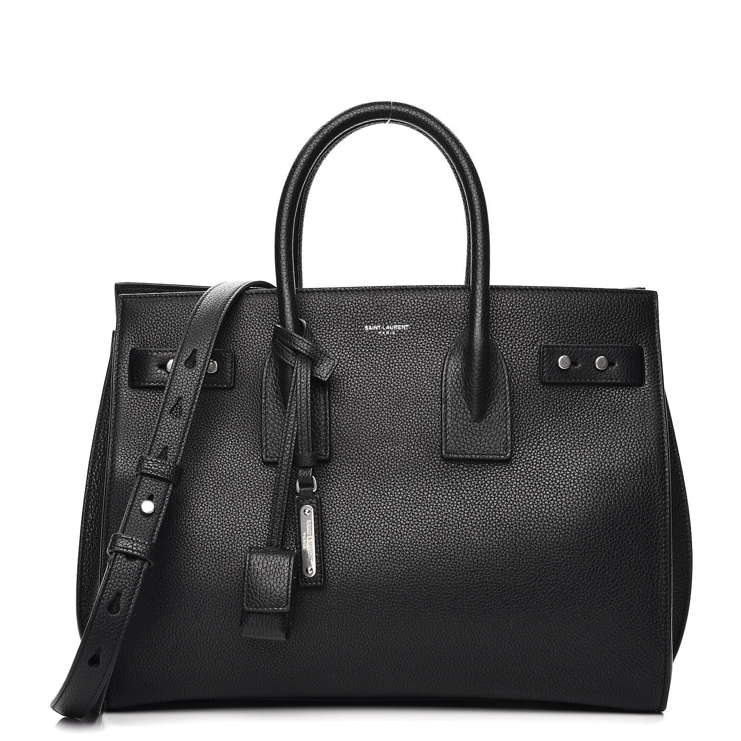 Saint Laurent Grained Calfskin Small Supple Sac De Jour Black 1 of 12