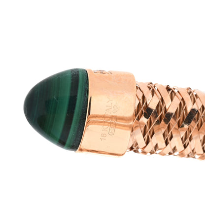 Roberto Coin 18K Rose Gold Diamond Malachite Primavera Coil Bracelet 3 of 5