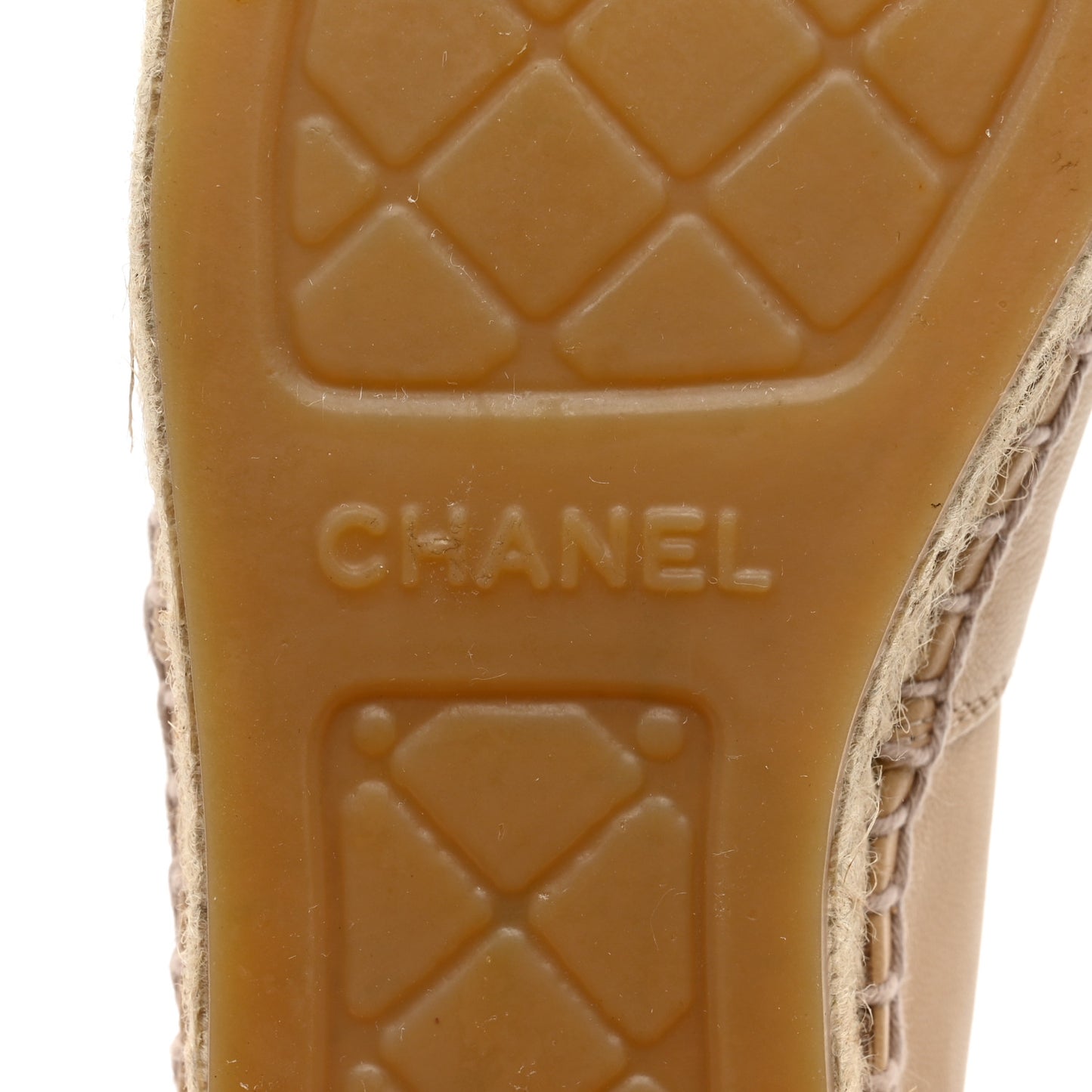 Lambskin CC Espadrilles 36 Beige Black