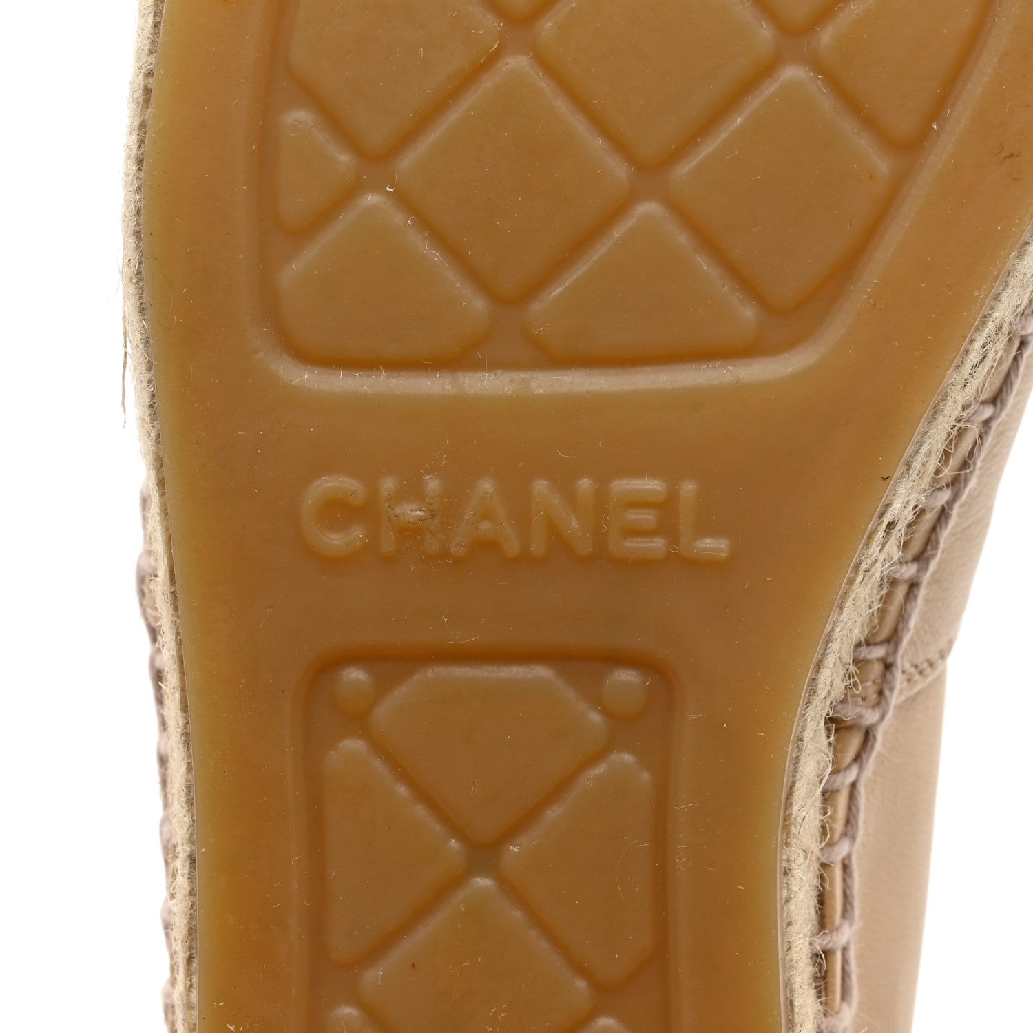 Chanel Lambskin CC Espadrilles 36 Beige Black 9 of 10