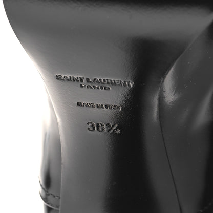 Saint Laurent Patent Calfskin Linda 100 Boots 38.5 Black 7 of 7