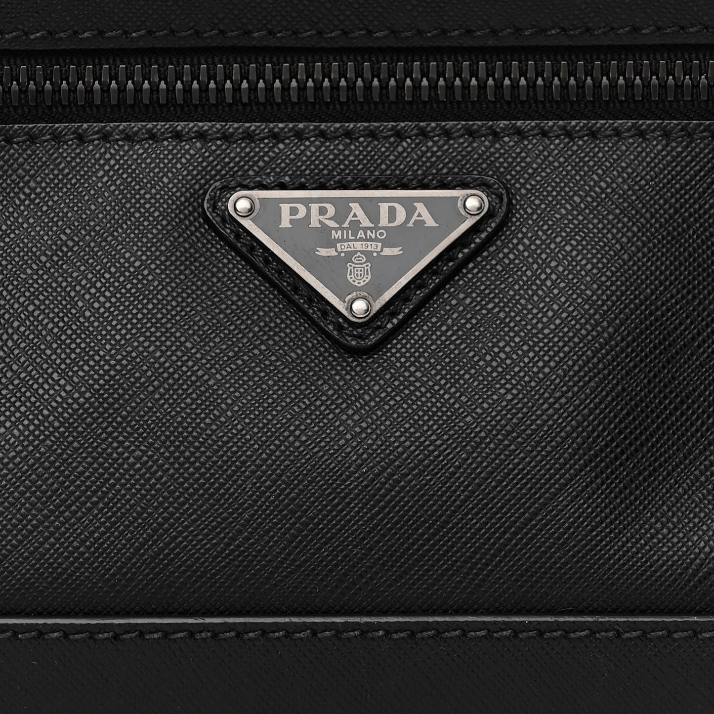 Saffiano Travel Belt Bag Black Platino