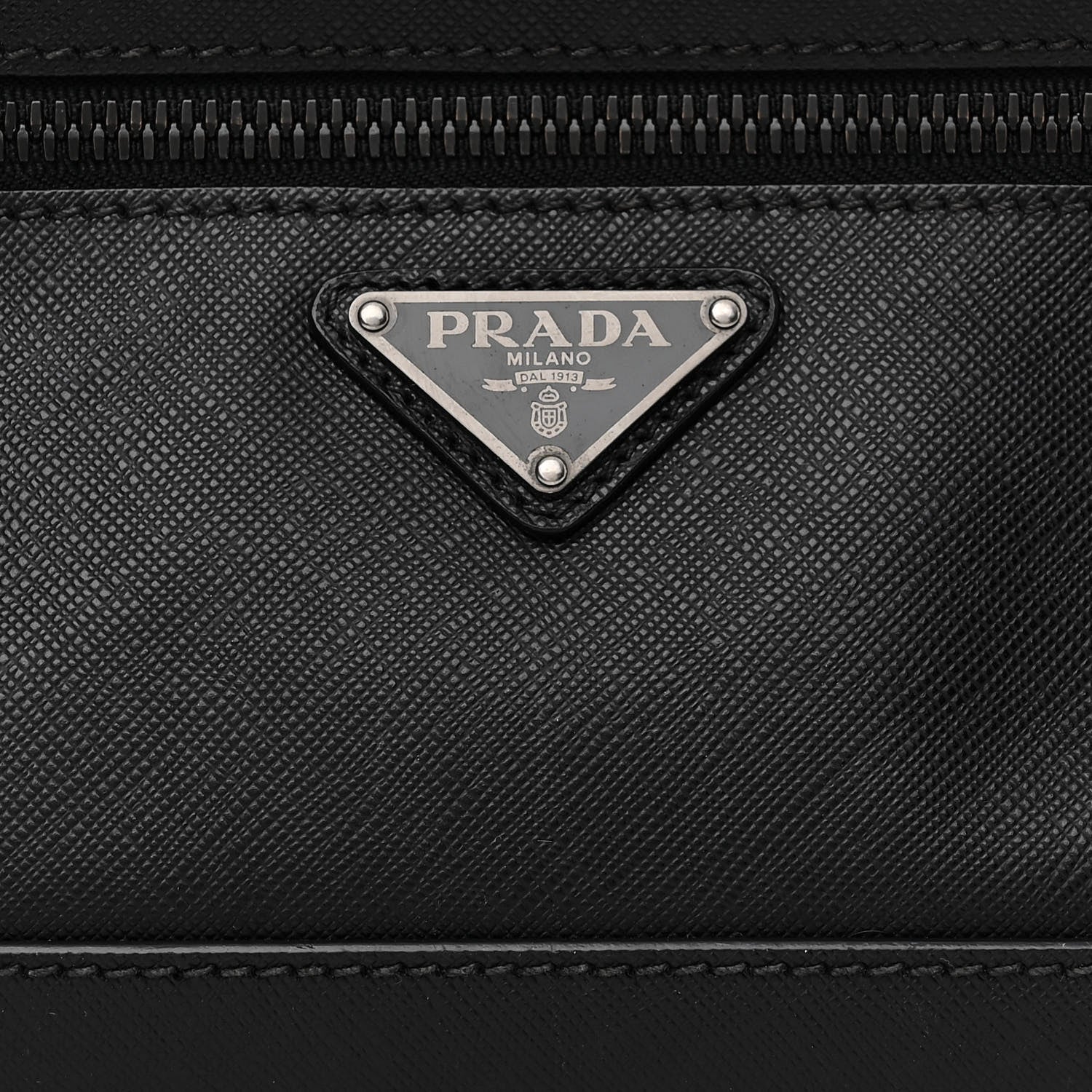 Prada Saffiano Travel Belt Bag Black Platino 8 of 12