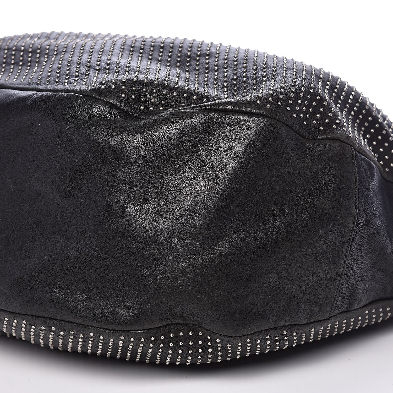 Jimmy Choo Lambskin Studded Solar Hobo Black 8 of 13
