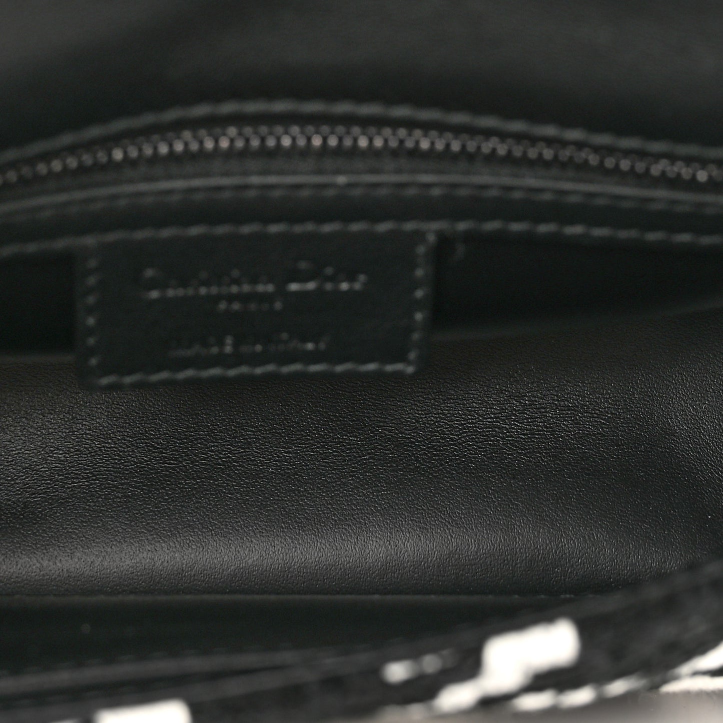 Tweed Macro Houndstooth Small Caro Bag Black White
