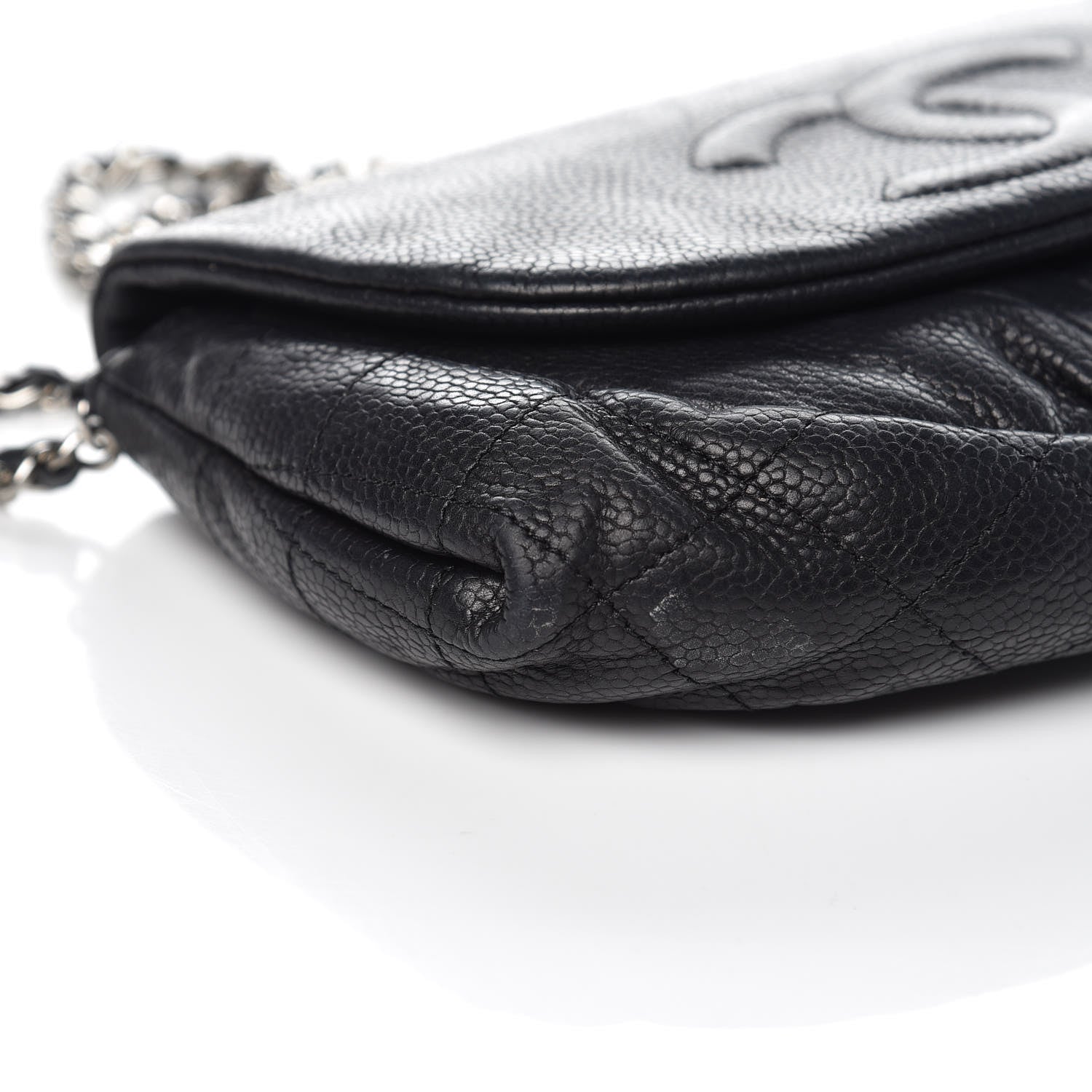 Chanel Caviar Half Moon Wallet On Chain WOC Black 12 of 15