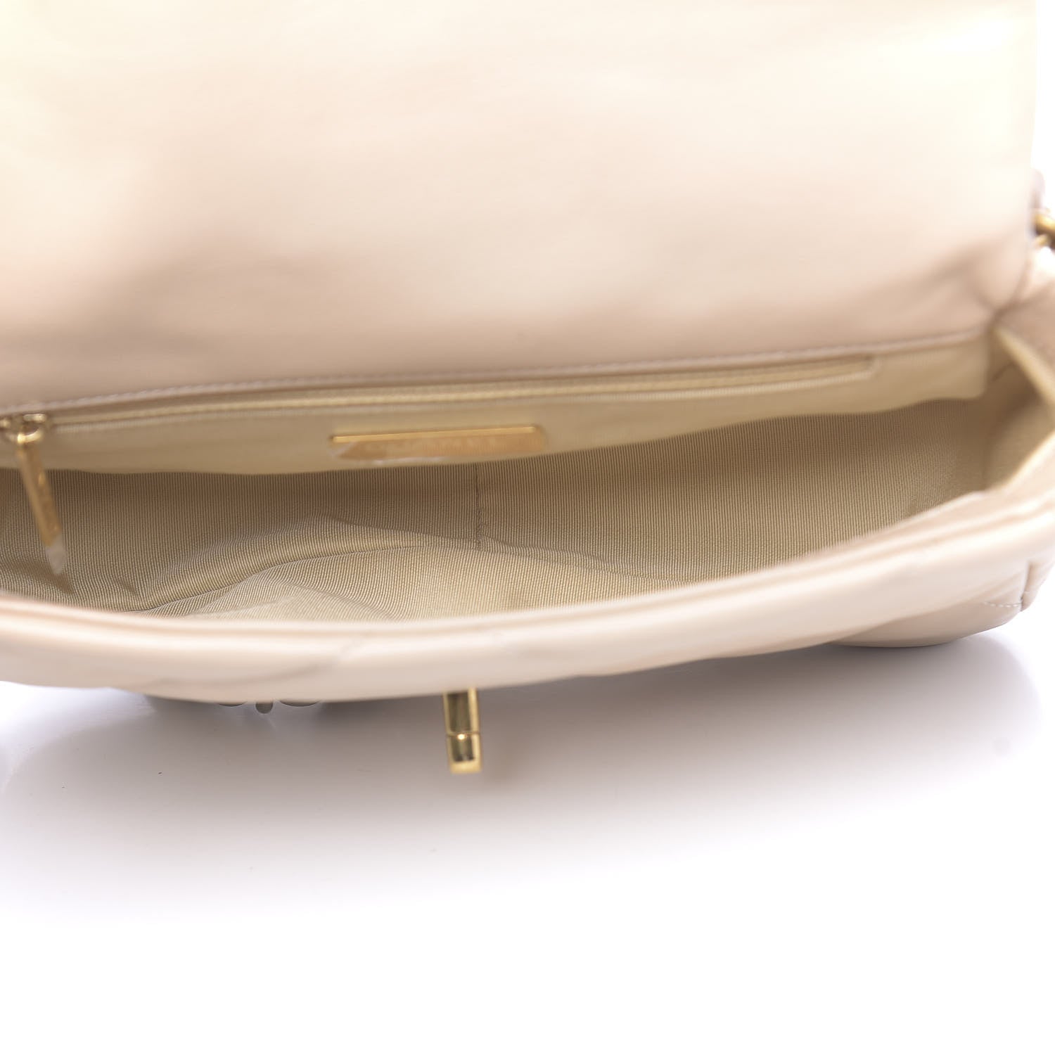 Chanel Lambskin Quilted Medium 19 Flap Beige 5 of 11