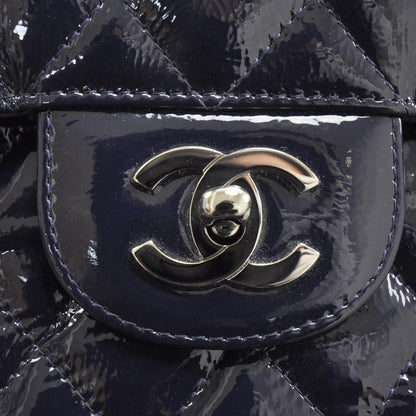 Chanel Crackled Patent Jumbo Flap Navy Blue 11 of 11
