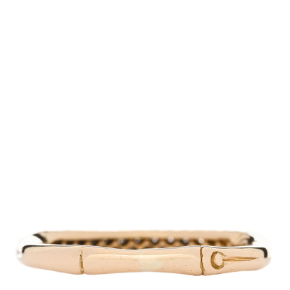 John Hardy 18K Yellow Gold Diamond Bamboo Slim Band Ring 50 5.25 3 of 5