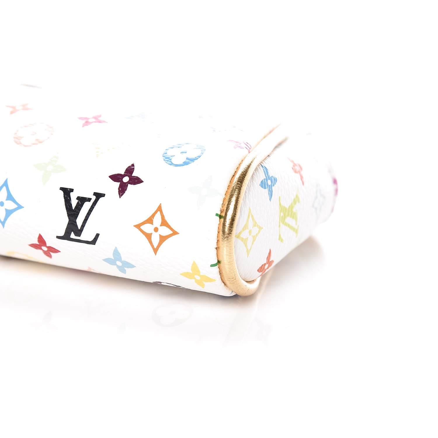 Louis Vuitton Monogram Multicolor Kate Clutch White 6 of 9