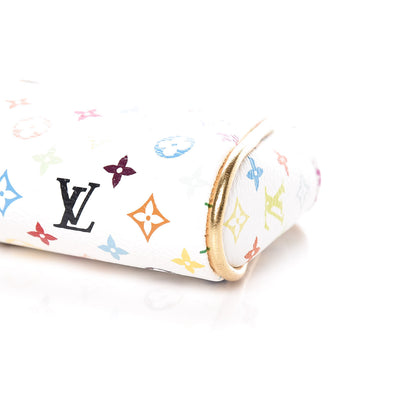 Louis Vuitton Monogram Multicolor Kate Clutch White 6 of 9