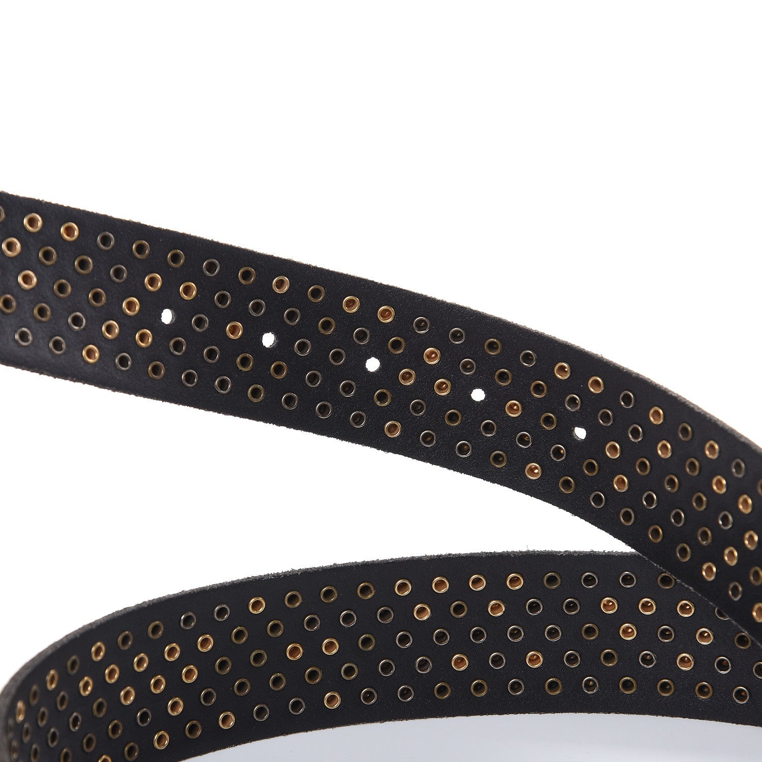 Gucci Calfskin Studded Feline Belt Black 105 42 5 of 6