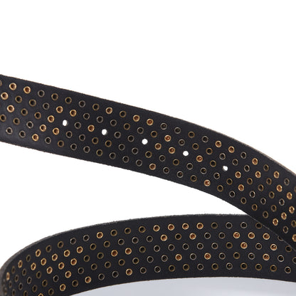 Gucci Calfskin Studded Feline Belt Black 105 42 5 of 6