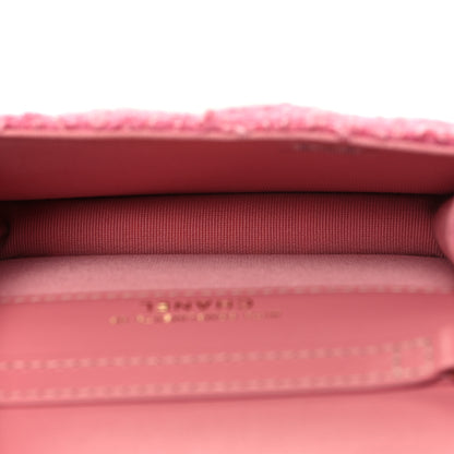 Chanel Tweed Quilted Flap Chain Waist Bag Pink 5 of 12