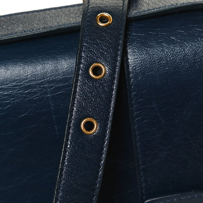 Christian Dior Shiny Crinkled Lambskin 30 Montaigne Flap Bag Indigo 11 of 12