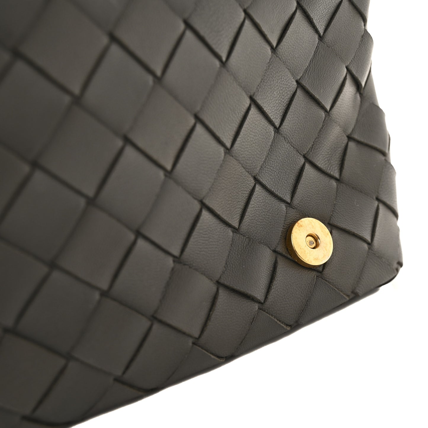 Nappa Intrecciato Crossbody Messenger Flap Light Grey