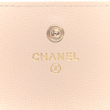 Chanel Caviar Pearl Quilted Coco Candy Flap Card Holder Beige 7 of 10