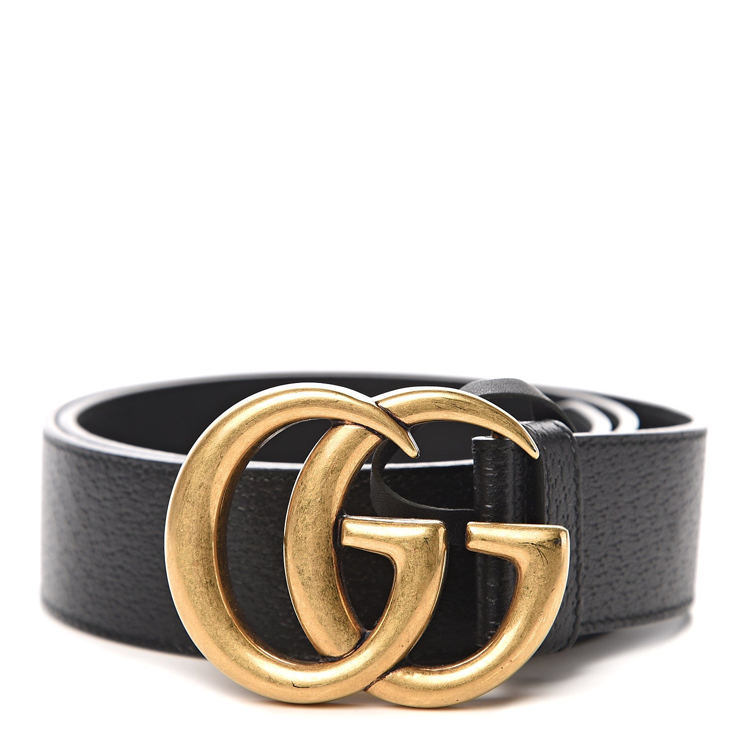 Gucci Textured Calfskin Double G 40mm Belt 85 34 Black 1 of 5