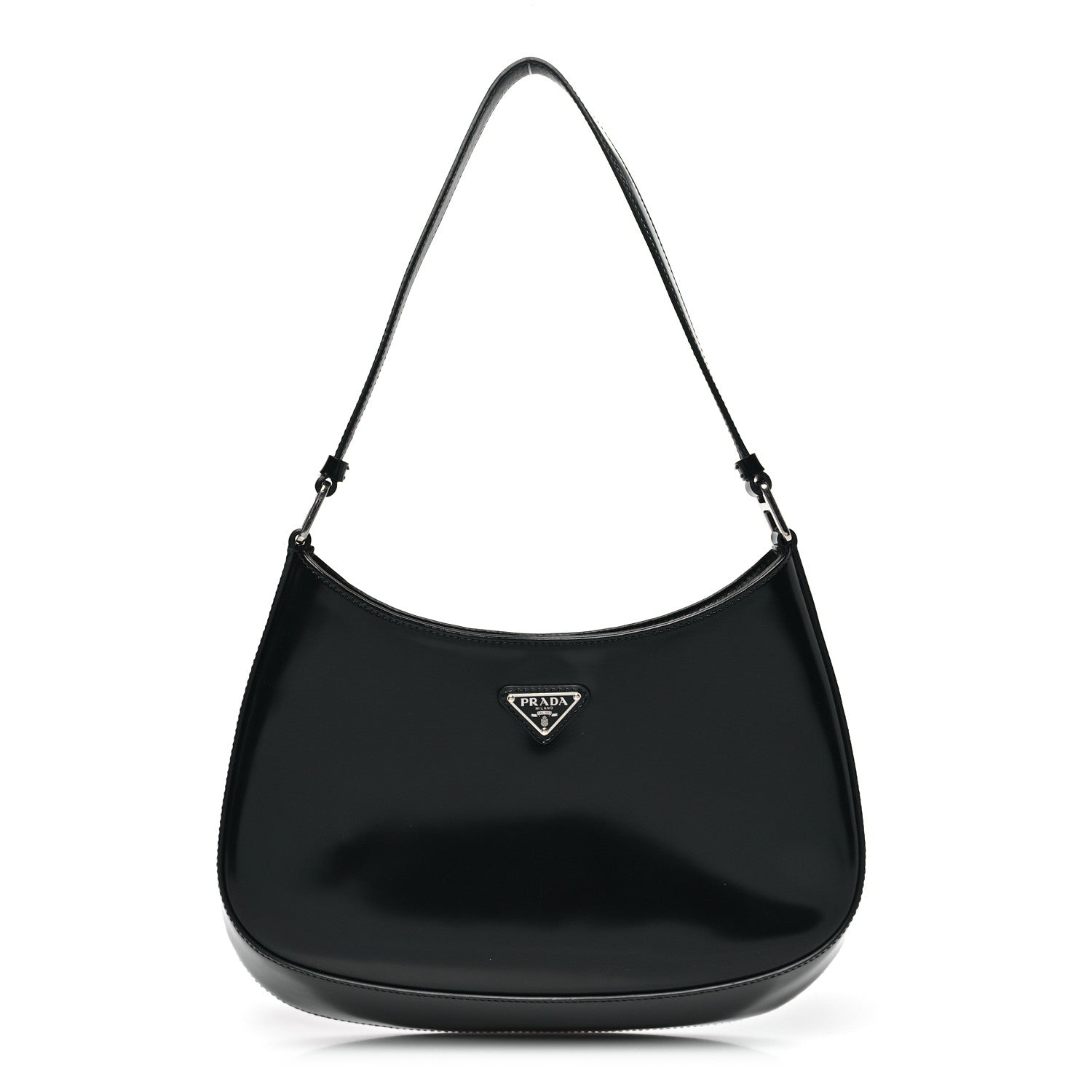 Prada Spazzolato Cleo Shoulder Bag Black 1 of 8