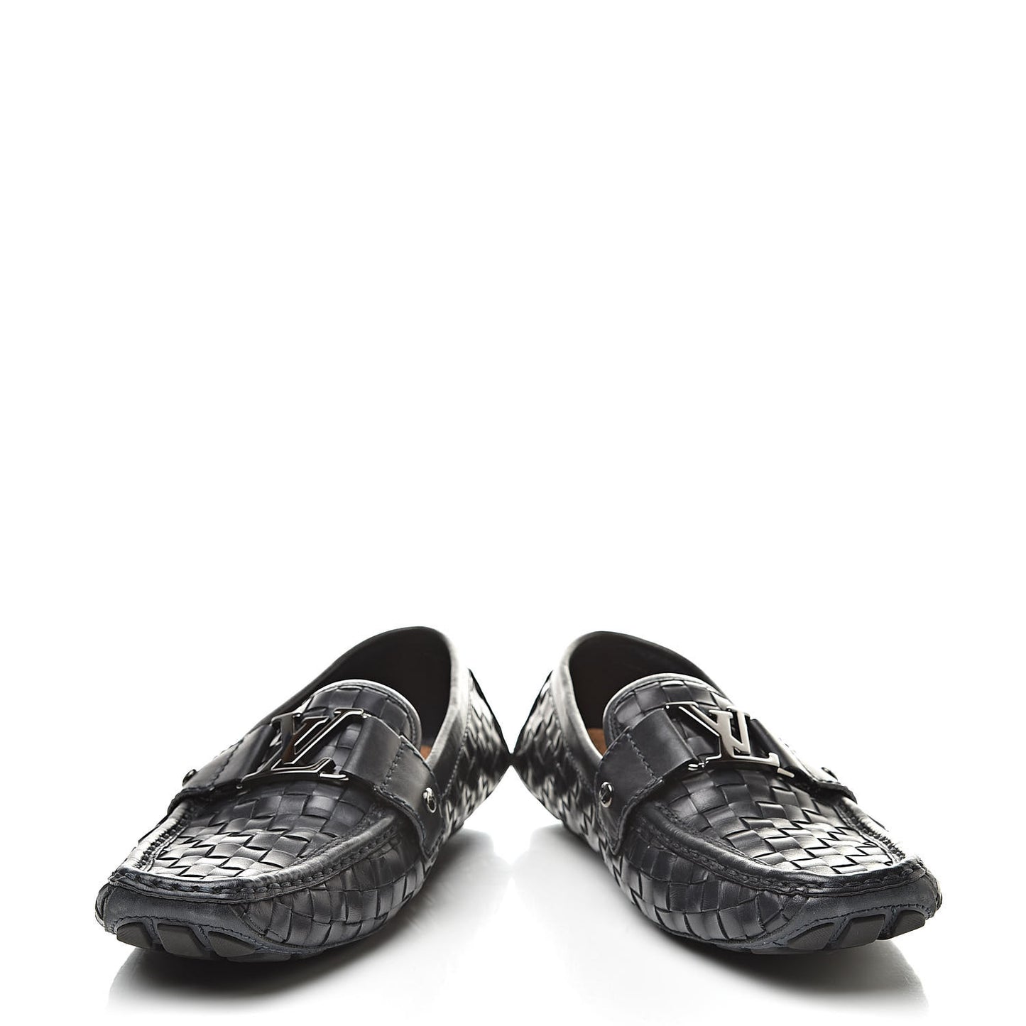 Calfskin Woven Mens Monte Carlo Loafers 6.5 Marine