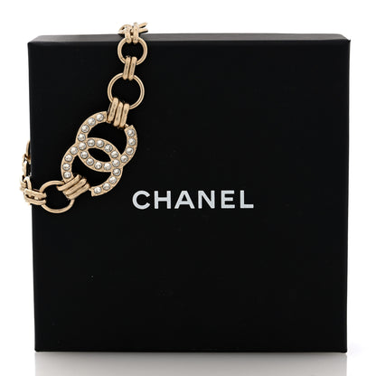 Chanel Crystal CC Link Bracelet Gold 5 of 5