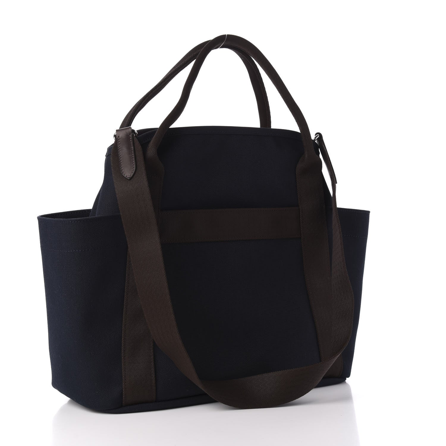 Hermes Toile Sac De Pansage Groom Bleu Navy Feu 3 of 11