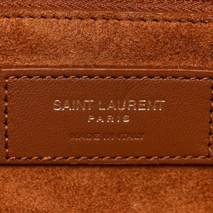 Saint Laurent Calfskin Crocodile Embossed Le 5 A 7 Hobo Black 6 of 10