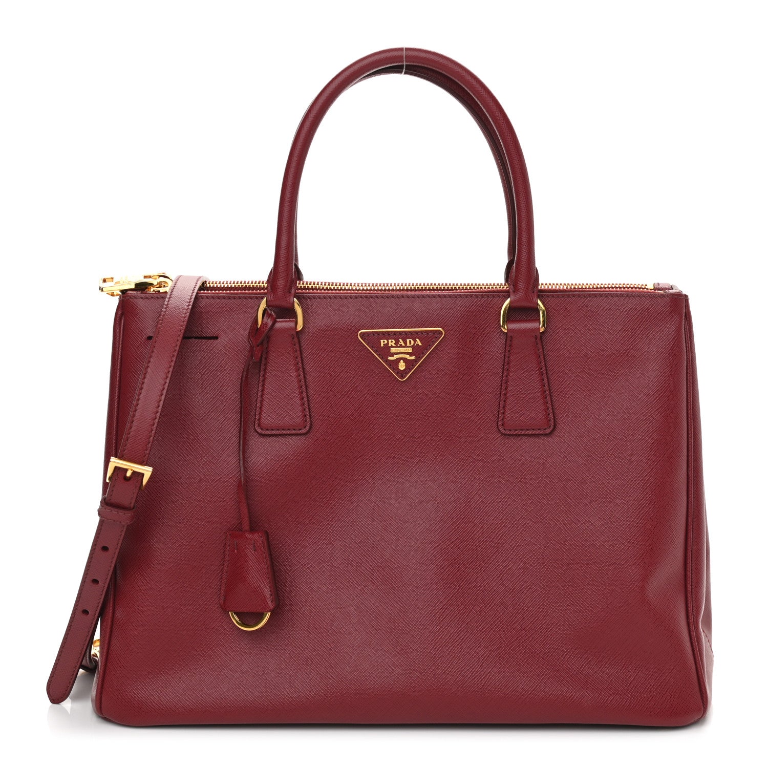 Prada Saffiano Lux Medium Tote Cerise 1 of 13