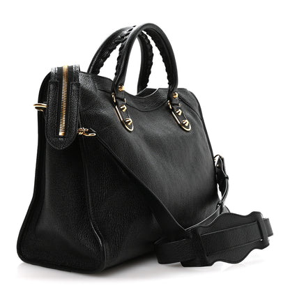 Balenciaga Chevre Gold Metallic Edge Hardware City Black 4 of 11