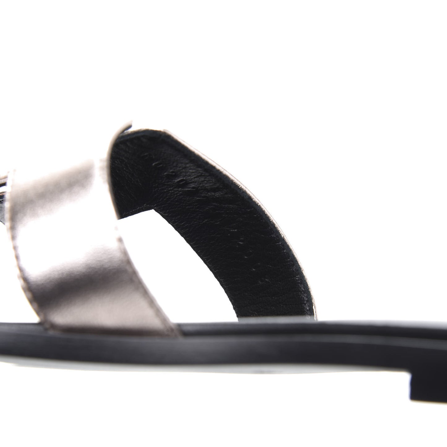 Metallic Calfskin Oran Sandals 39.5 Rose Dore