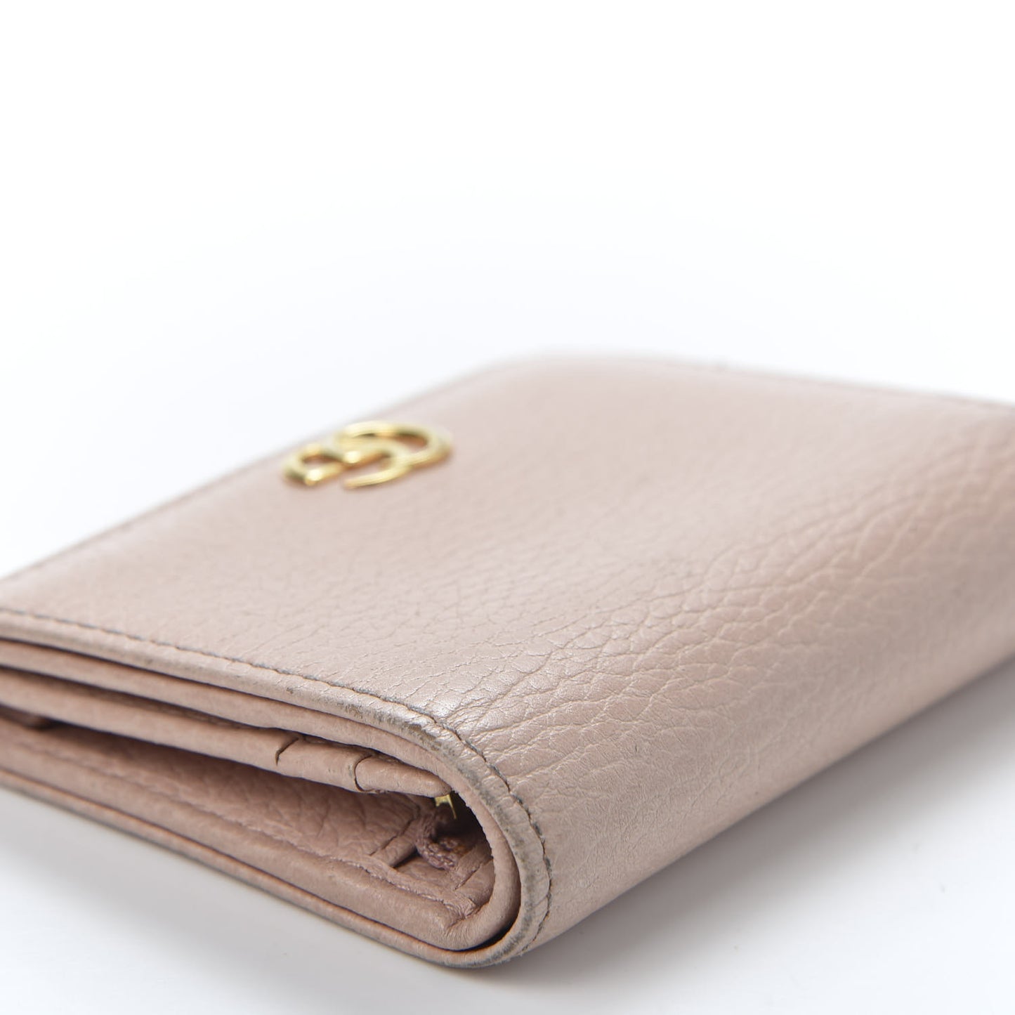 Dollar Calfskin GG Marmont Card Case Perfect Pink