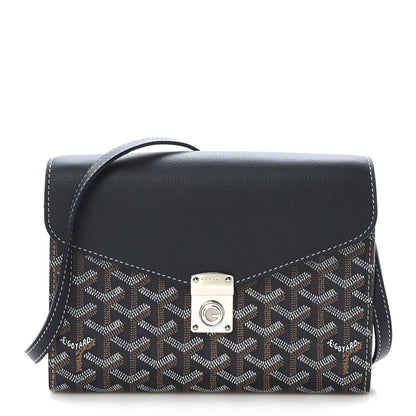 Goyard Goyardine Calfskin Chypre Wallet Pouch Navy 1 of 9