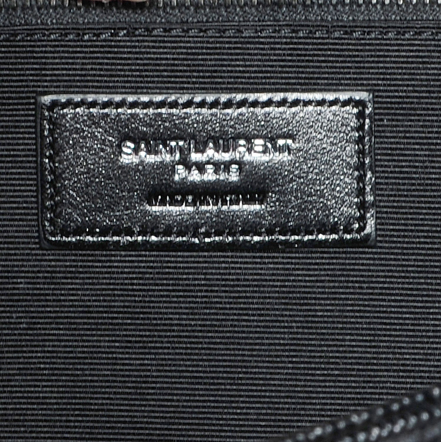 Saint Laurent Grain de Poudre Matelasse Studded Large Monogram Satchel Black 8 of 9