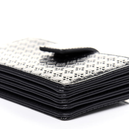 Christian Dior Metallic Patent Micro-Cannage Lady Dior 5-Gusset Card Holder Onyx Black 9 of 12