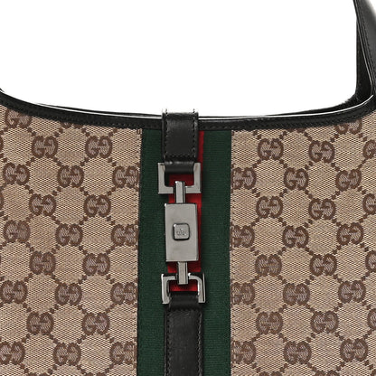 Gucci Monogram Web Jackie O Hobo Dark Brown 8 of 10