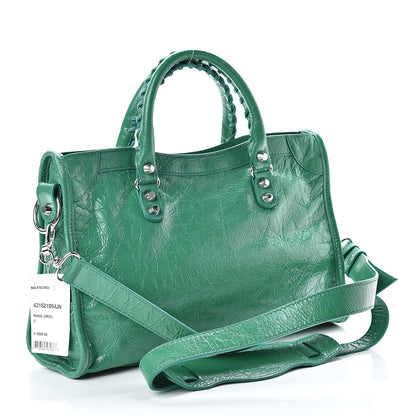 Balenciaga Agneau Classic Silver Hardware S City Magic Green 3 of 15
