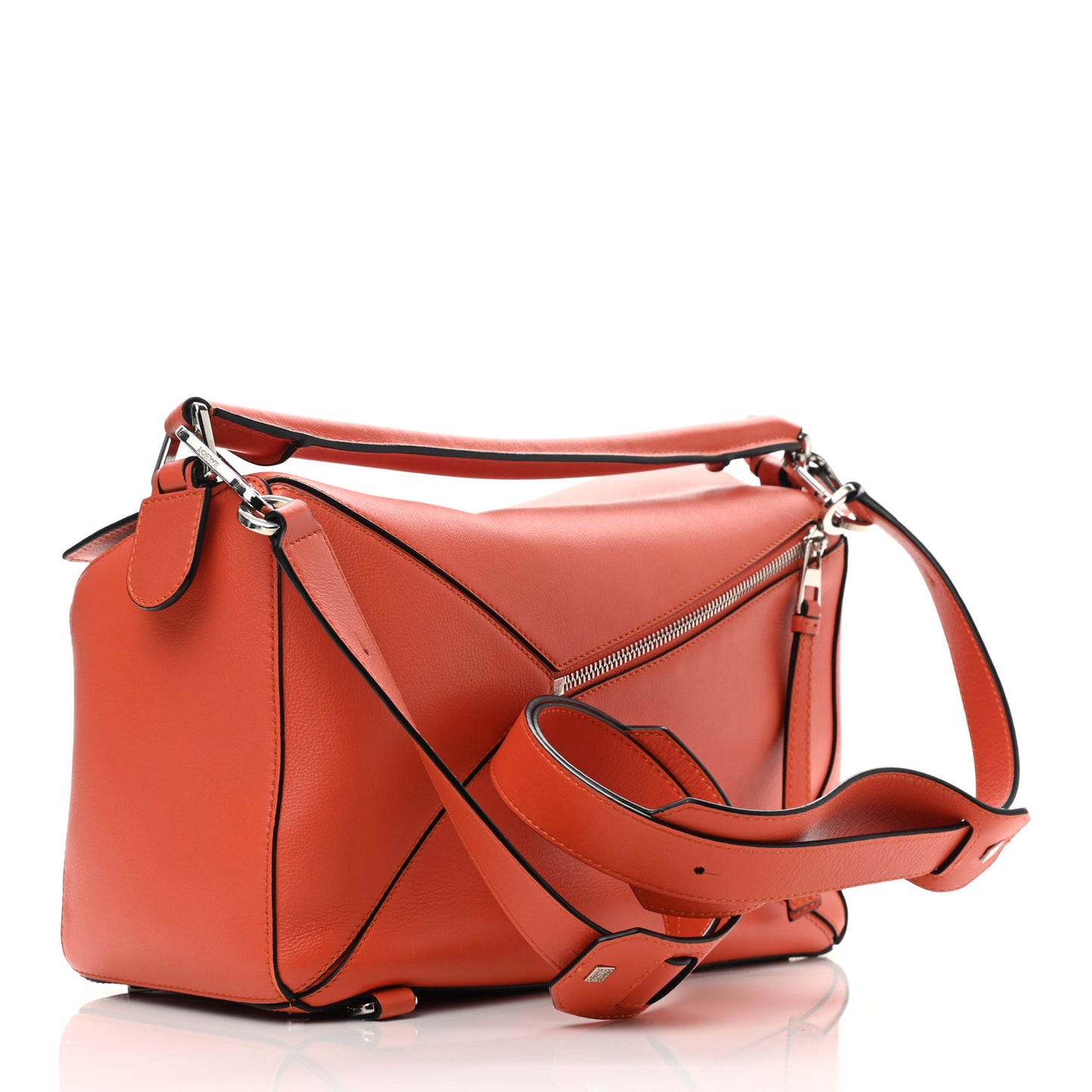 Calfskin Medium Puzzle Bag Coral