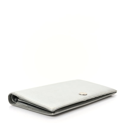 Chanel Grained Calfskin CC Button Yen Wallet Silver 4 of 7