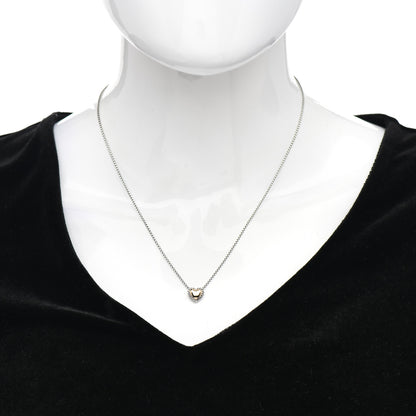 David Yurman Sterling Silver 18K Yellow Gold Cable Cookie Heart Pendant Necklace 2 of 4