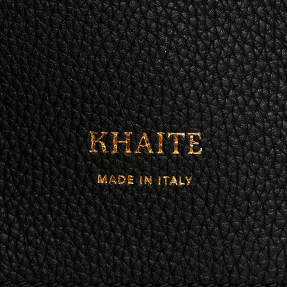 Khaite Pebbled Sport Calfskin Medium Lotus Tote Black 7 of 10