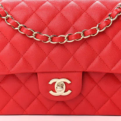Chanel Caviar Quilted Medium Double Flap Red 7 of 10