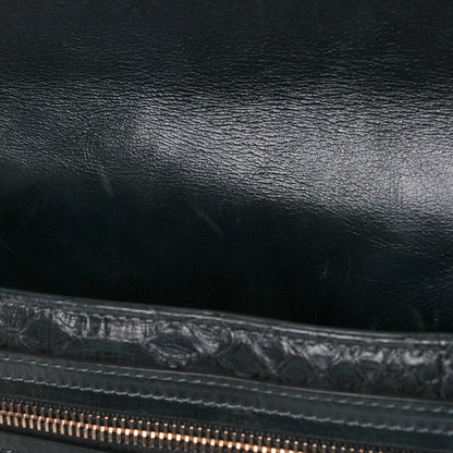 Chanel Calfskin Python Large Urban Mix Flap Dark Green 12 of 12