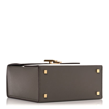 Hermes Epsom Cinhetic Boxy Top Handle Bag Etain 4 of 13