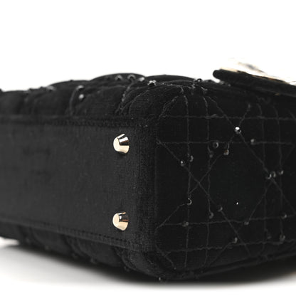 Christian Dior Velvet Beaded Mini Lady Dior Black 9 of 9